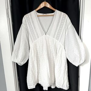 Zara France lace babydoll minidress - Large